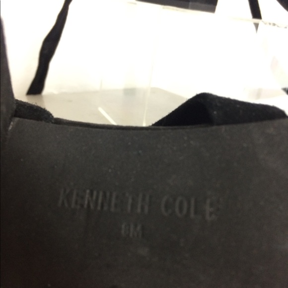 KENNETH COLE black suede lace up heels size 8 - Picture 5 of 5